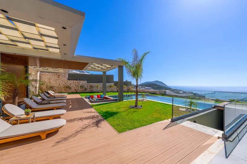 Kalkan’da deniz manzaralı kiralık villa, fotoğraf 3