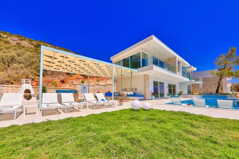 Kalkan’da ısıtmalı havuzlu kiralık villa, fotoğraf 2