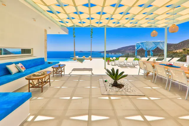 Kalkan’da deniz manzaralı kiralık villa, fotoğraf 4