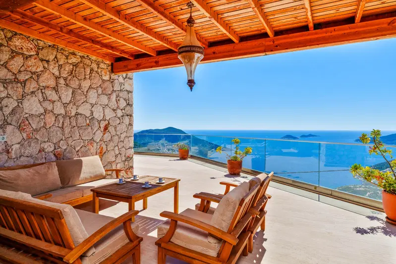 Kalkan’da deniz manzaralı kiralık villa, fotoğraf 4