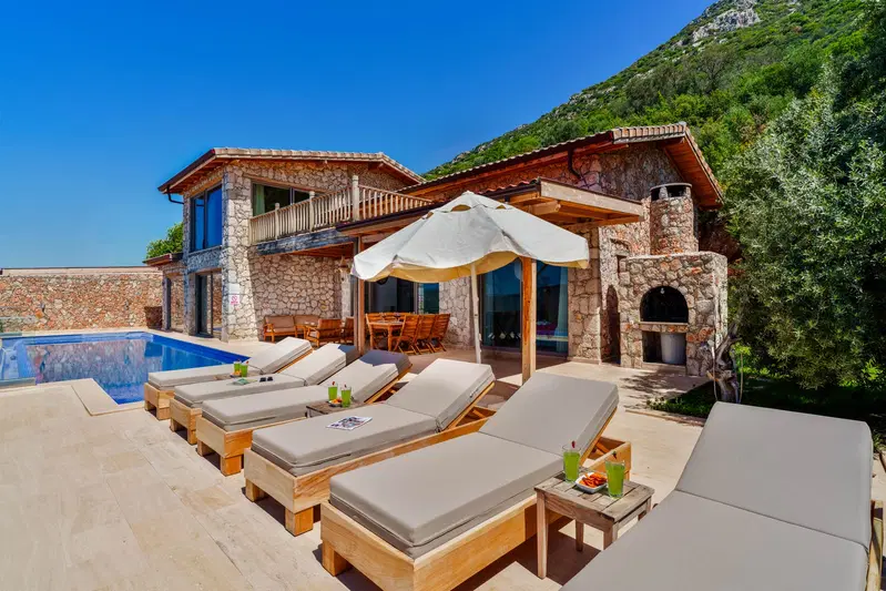 Kalkan’da deniz manzaralı kiralık villa, fotoğraf 6