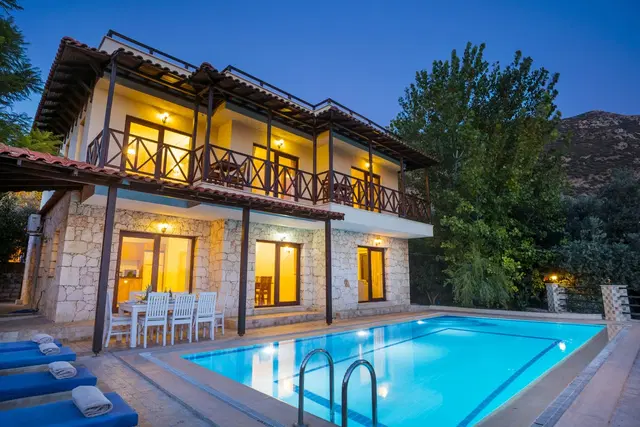 Kalkan’da Merkeze Yakın, Özel Havuzlu, 11 Kişilik, Kiralık Villa