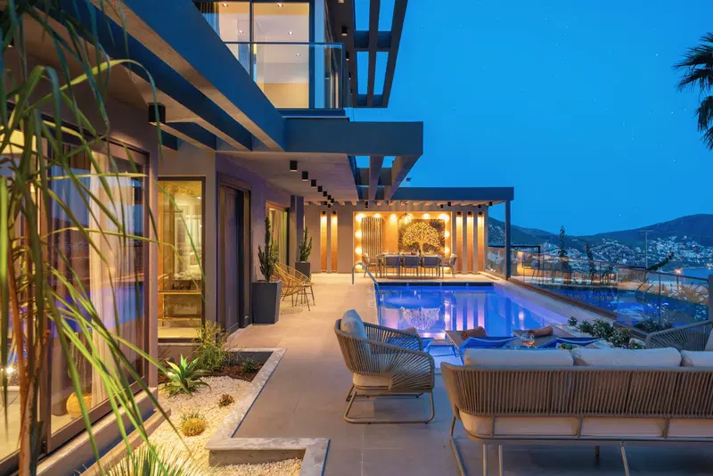 Kalkan’da jakuzili kiralık villa, fotoğraf 2