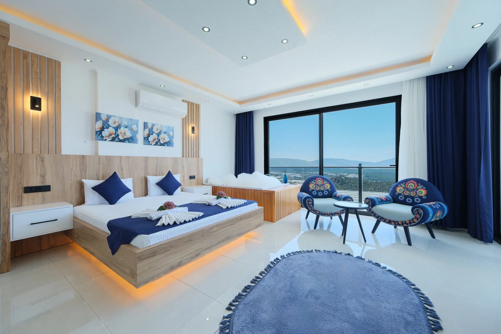 Çavdır’da Korunaklı, Isıtmalı Havuzlu, 4 Kişilik, Lüks Villa