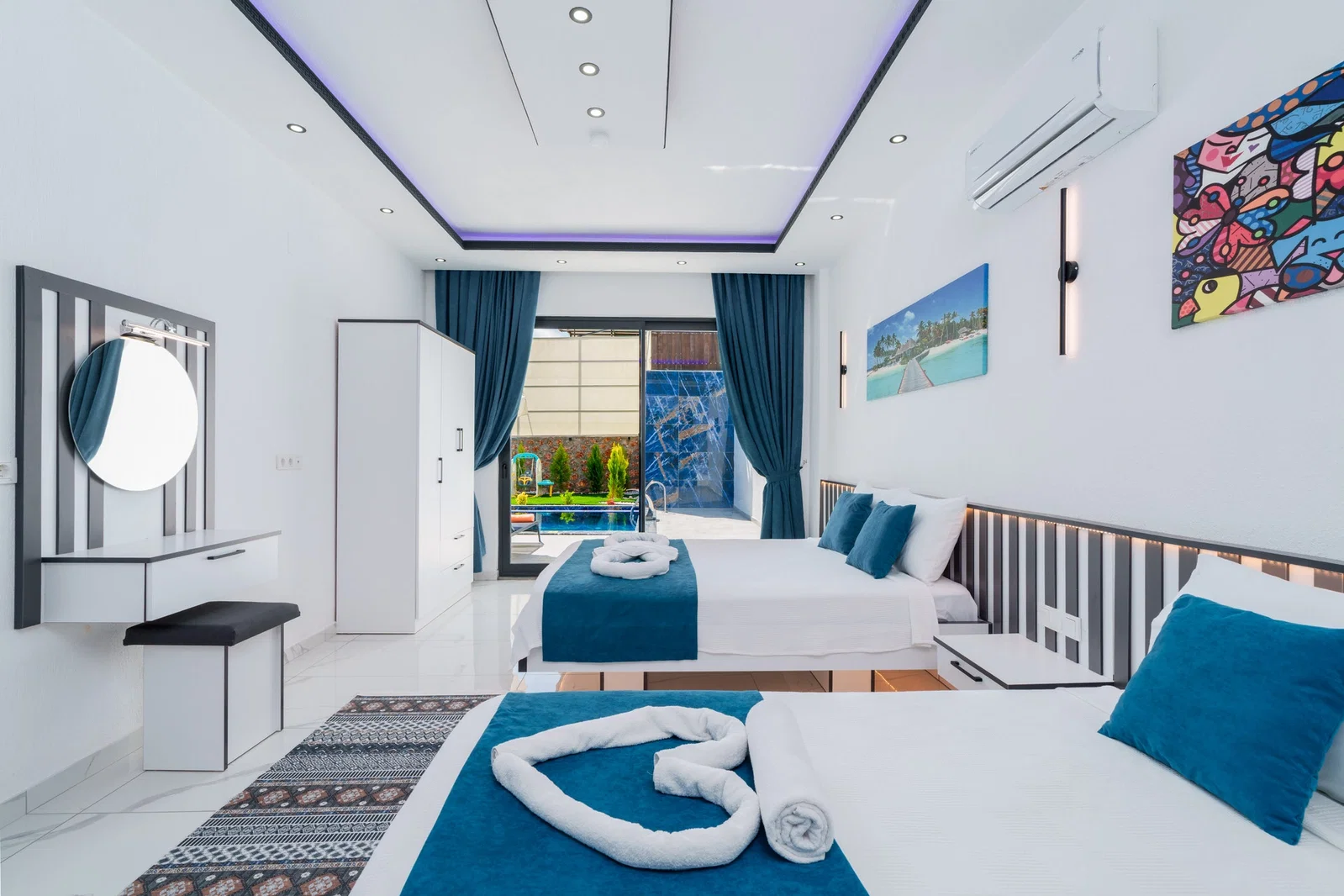 Çavdır'da Balayı Çiftlerine Uygun, Jakuzili, Kiralık Villa