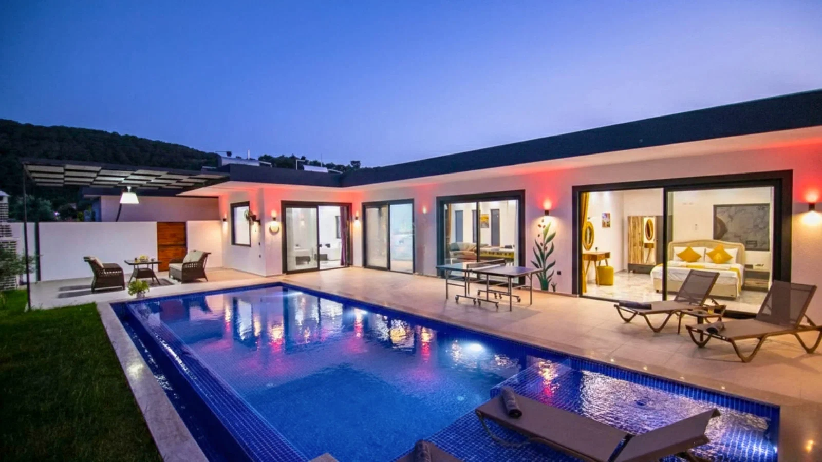 Patara’da Balayı Çiftlerine Uygun, Korunaklı Havuzlu, 5 Kişilik, Kiralık Villa