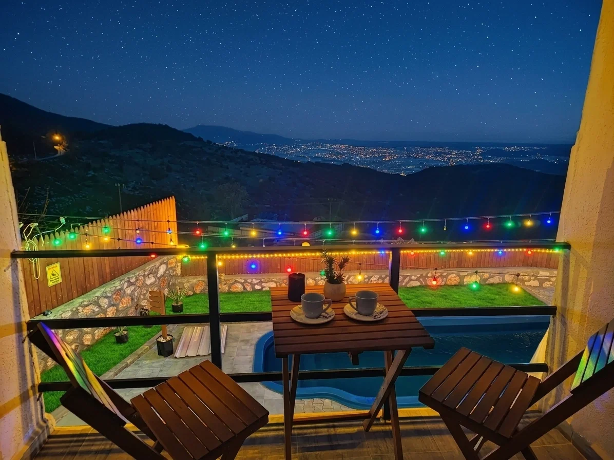 Çavdır’da Balayı Çiftlerine Uygun, Korunaklı Havuzlu, 1 Yatak Odalı, Kiralık Villa