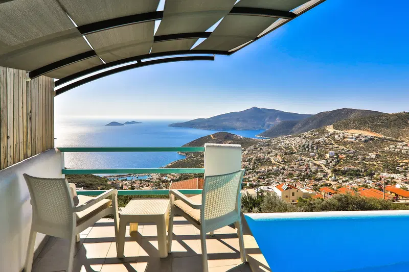 Kalkan’da deniz manzaralı kiralık villa, fotoğraf 11