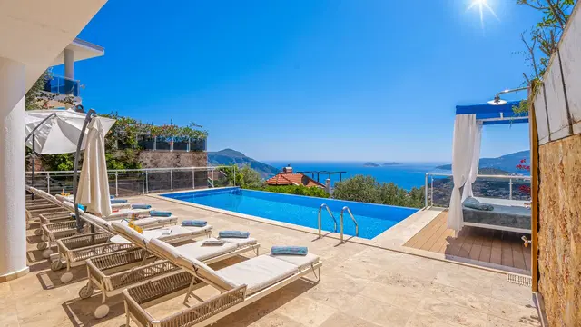 Kalkan’da deniz manzaralı kiralık villa, fotoğraf 3