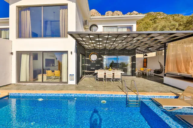 Kalkan’da deniz manzaralı kiralık villa, fotoğraf 3