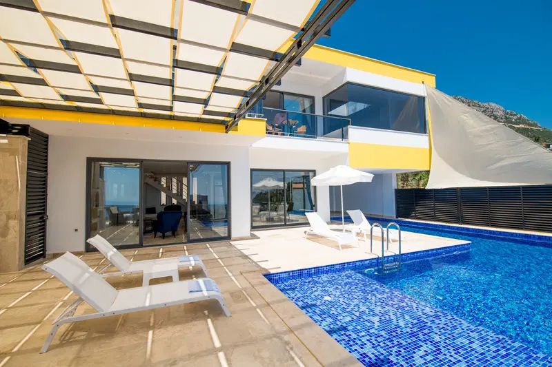 Kalkan’da deniz manzaralı kiralık villa, fotoğraf 5