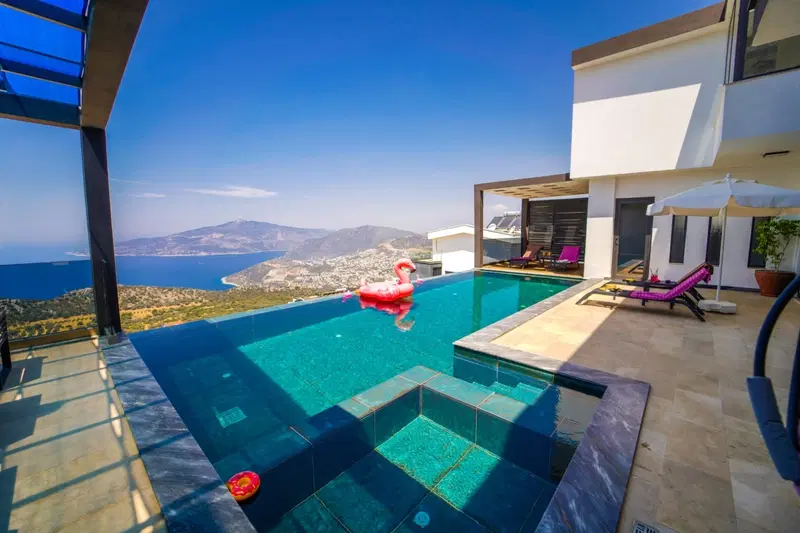 Kalkan’da çocuk havuzlu kiralık villa, fotoğraf 6