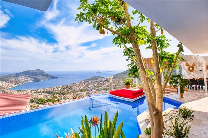 Kalkan’da deniz manzaralı kiralık villa, fotoğraf 4