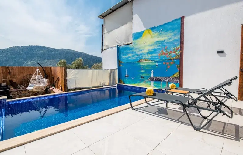 Kalkan’da çocuk havuzlu kiralık villa, fotoğraf 4