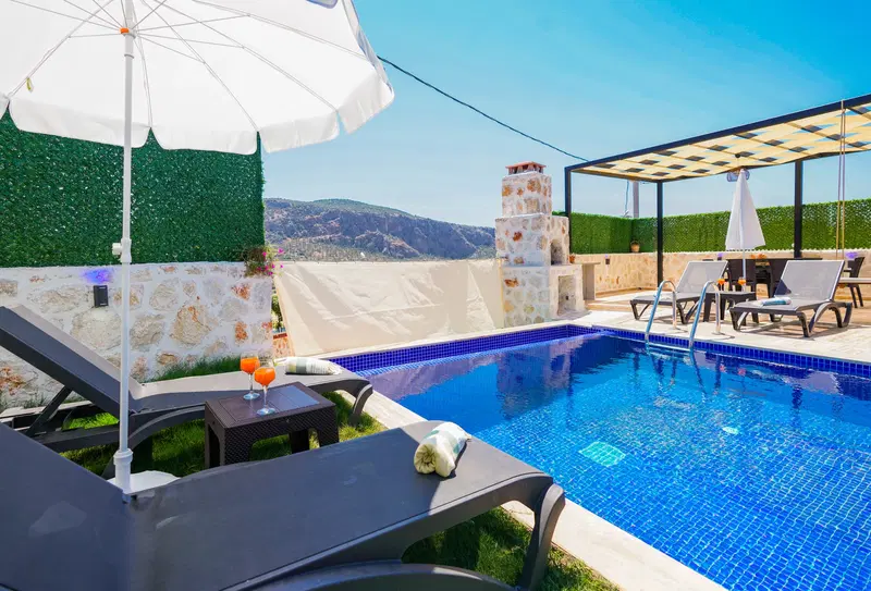 Kalkan’da jakuzili kiralık villa, fotoğraf 12