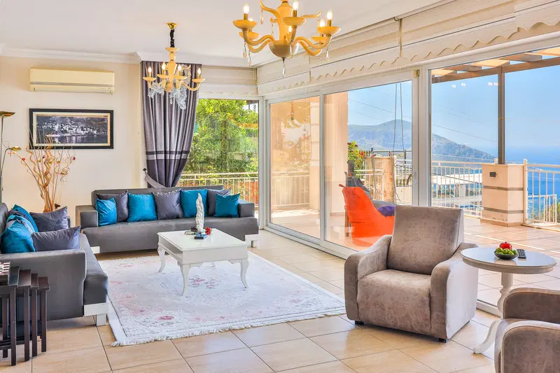 Kalkan’da deniz manzaralı kiralık villa, fotoğraf 23