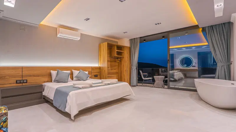 Kalkan’da ısıtmalı havuzlu kiralık villa, fotoğraf 36