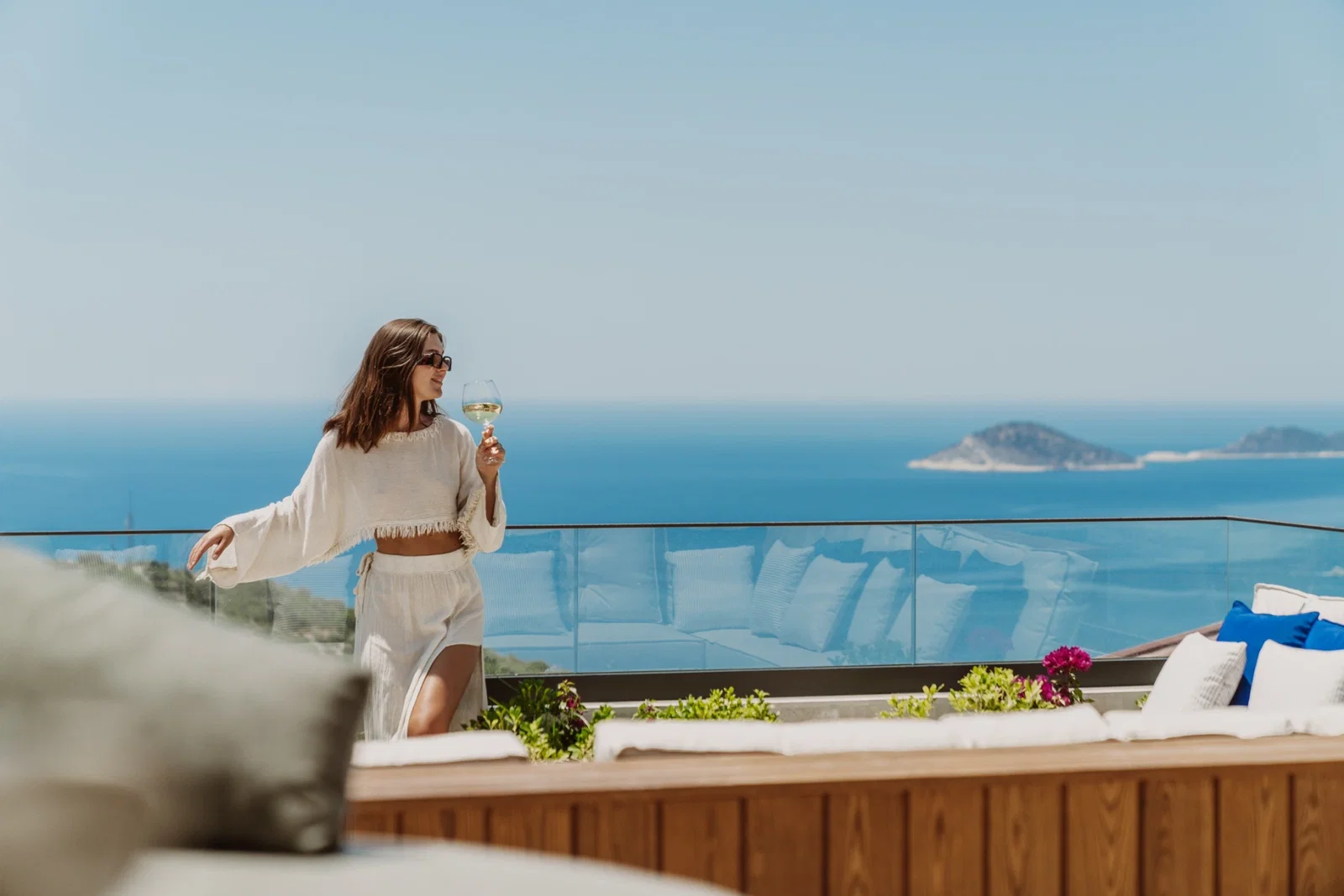 Kalkan’da deniz manzaralı kiralık villa, fotoğraf 2