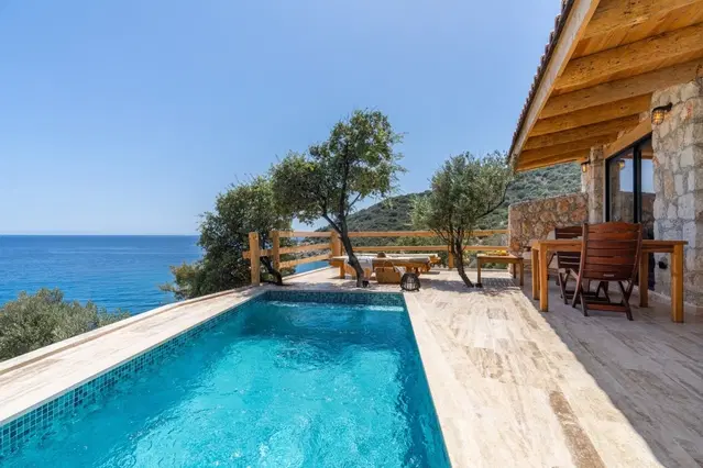 Kalkan’da deniz manzaralı kiralık villa, fotoğraf 2