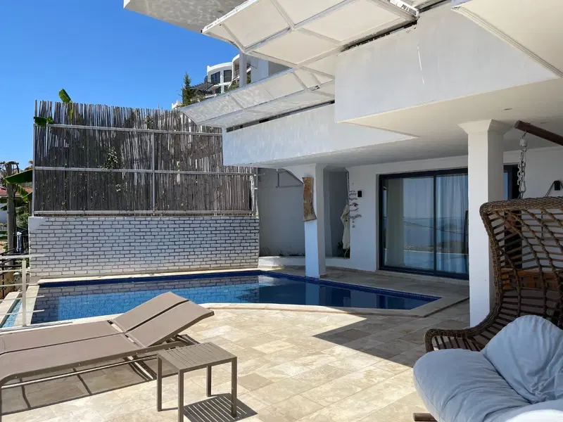 Kalkan’da deniz manzaralı kiralık villa, fotoğraf 3