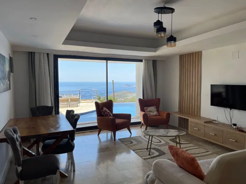 Kalkan’da korunaklı havuzlu kiralık villa, fotoğraf 10