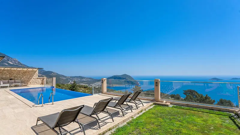 Kalkan’da deniz manzaralı kiralık villa, fotoğraf 5