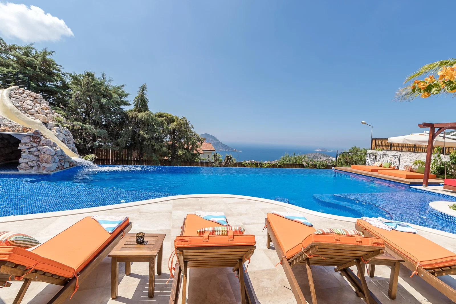 Kalkan’da Korunaklı, Isıtmalı Havuzlu, 8 Kişilik, Lüks Villa