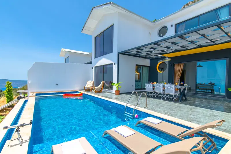 Kalkan’da sonsuzluk havuzlu kiralık villa, fotoğraf 2