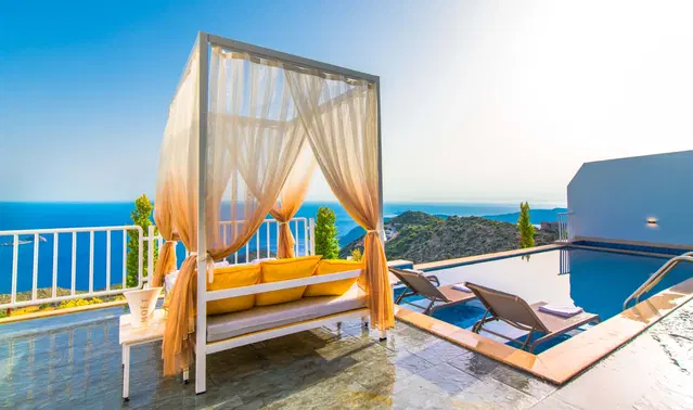 Kalkan’da deniz manzaralı kiralık villa, fotoğraf 4