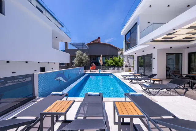 Kalkan’da deniz manzaralı kiralık villa, fotoğraf 2