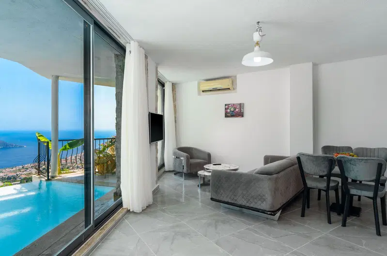 Kalkan’da deniz manzaralı kiralık villa, fotoğraf 10