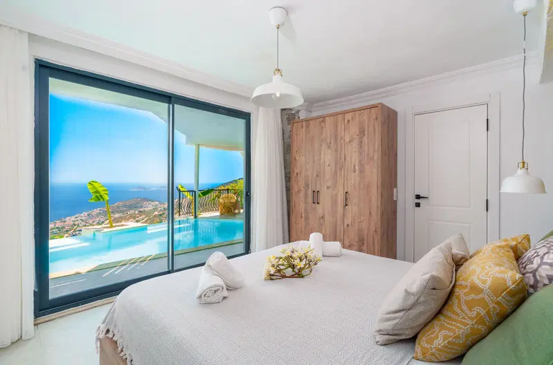 Kalkan’da korunaklı havuzlu kiralık villa, fotoğraf 17