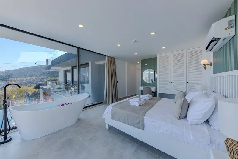 Kalkan’da deniz manzaralı kiralık villa, fotoğraf 34