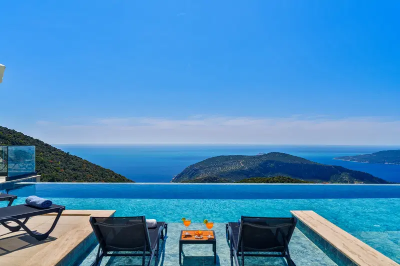Kalkan’da korunaklı havuzlu kiralık villa, fotoğraf 13