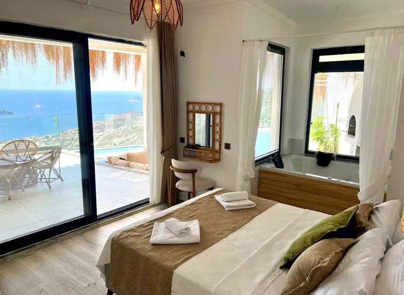 Kalkan’da jakuzili kiralık villa, fotoğraf 9