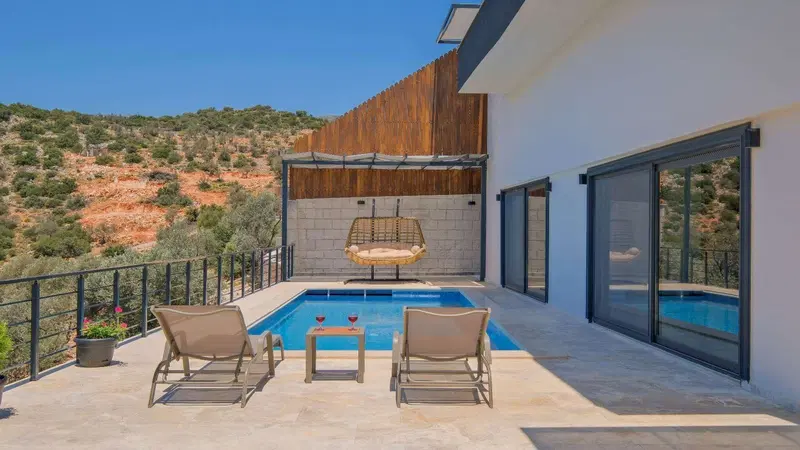 Kalkan’da deniz manzaralı kiralık villa, fotoğraf 8