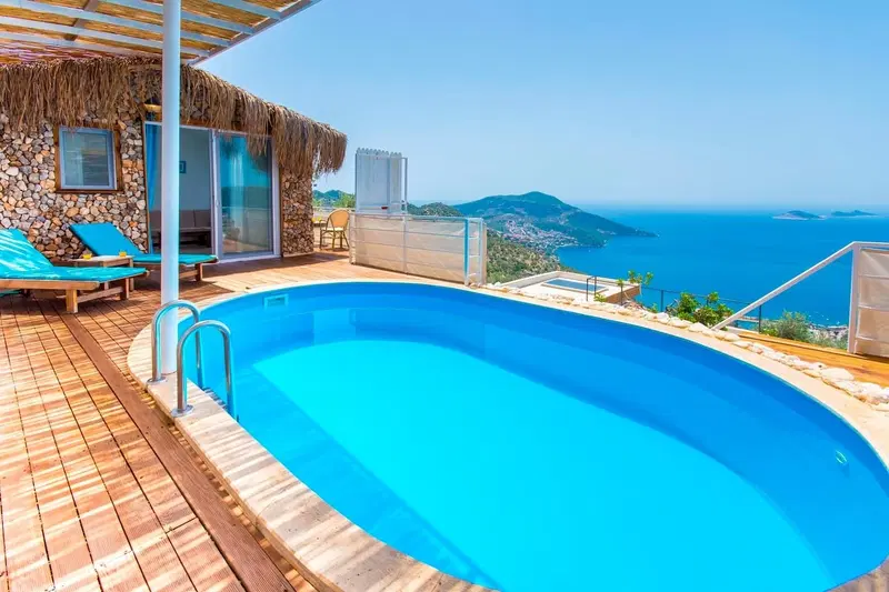 Kalkan’da korunaklı havuzlu kiralık villa, fotoğraf 8