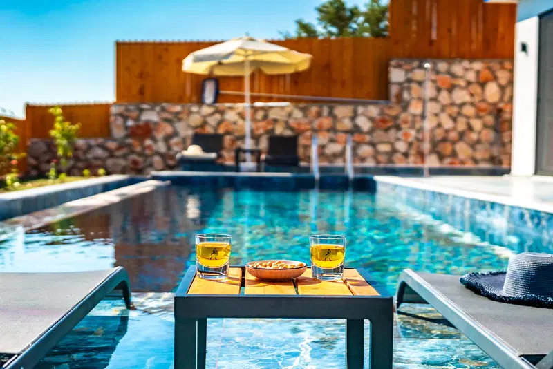 Kalkan’da korunaklı havuzlu kiralık villa, fotoğraf 7