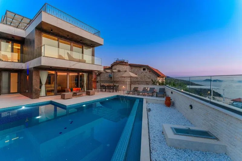 Kalkan’da saunalı kiralık villa, fotoğraf 12