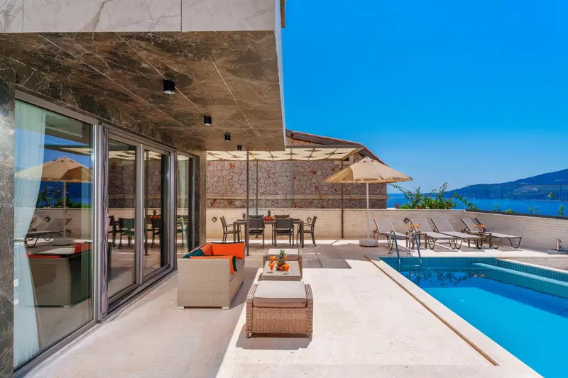 Kalkan’da saunalı kiralık villa, fotoğraf 3
