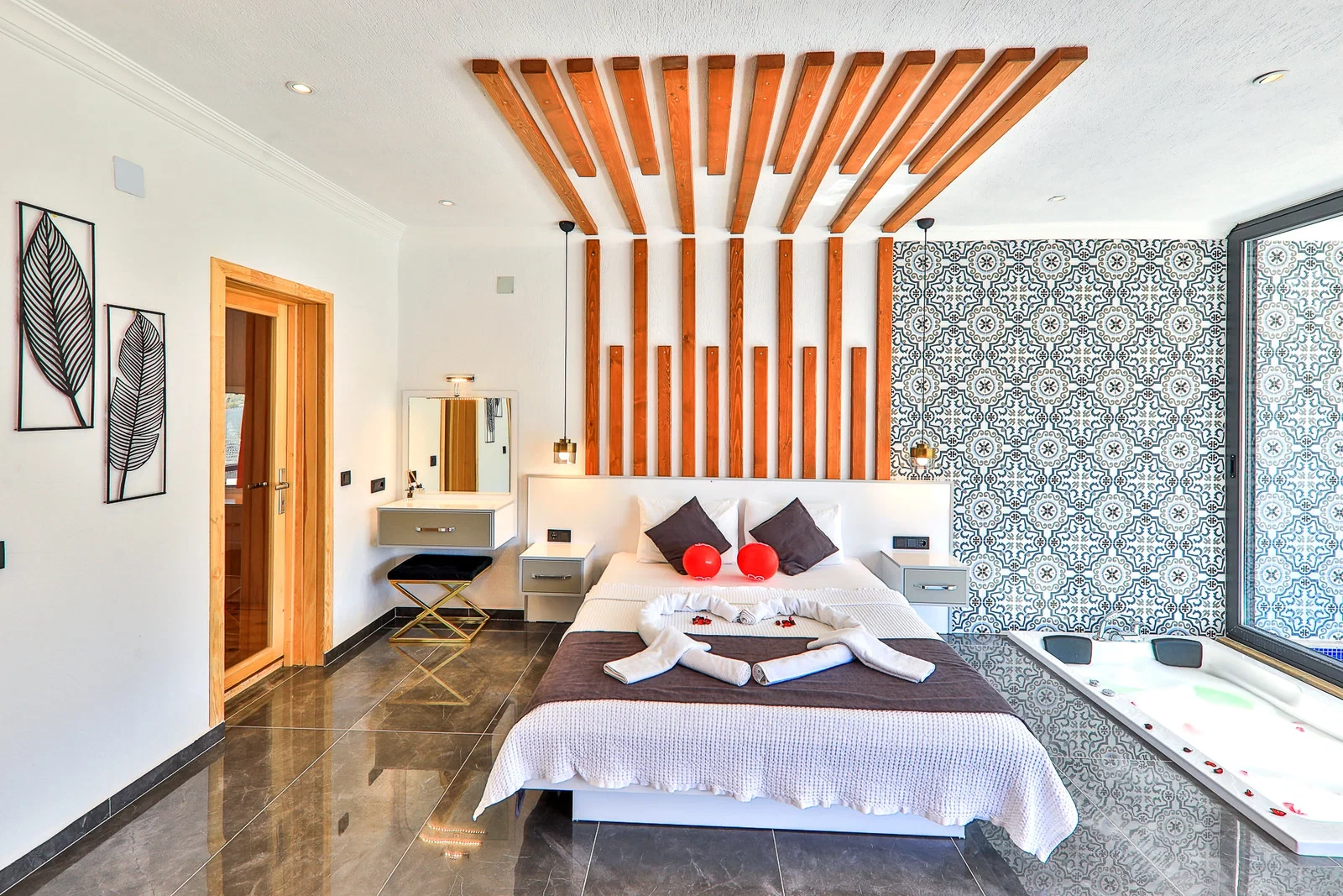 Sarıbelen’de Korunaklı, Isıtmalı Havuzlu, 1 Yatak Odalı, Ekonomik Villa