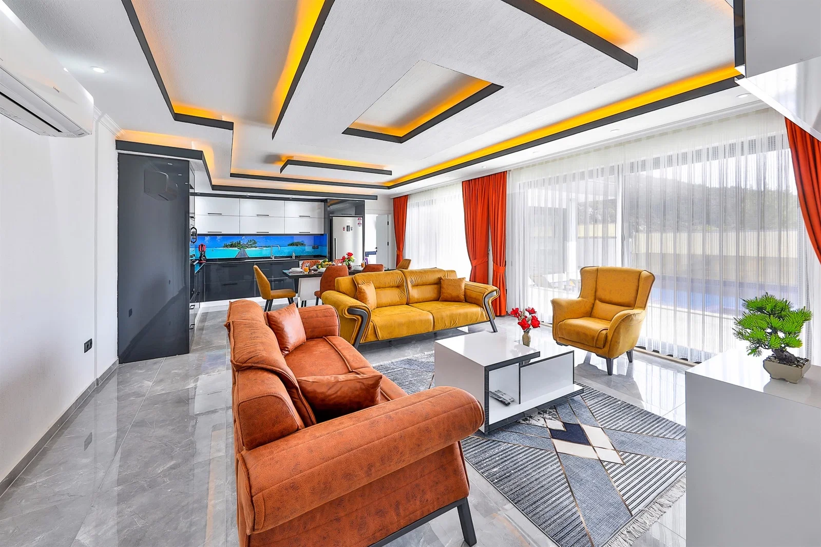 İslamlar’da Balayı Çiftlerine Uygun, Isıtmalı Havuzlu, 2 Yatak Odalı, Kiralık Villa