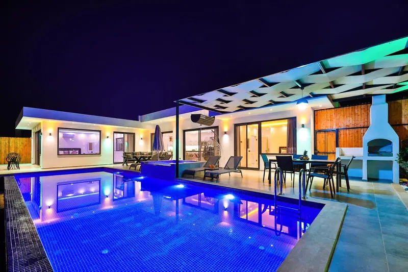 Sarıbelen’de çocuk havuzlu kiralık villa, fotoğraf 14