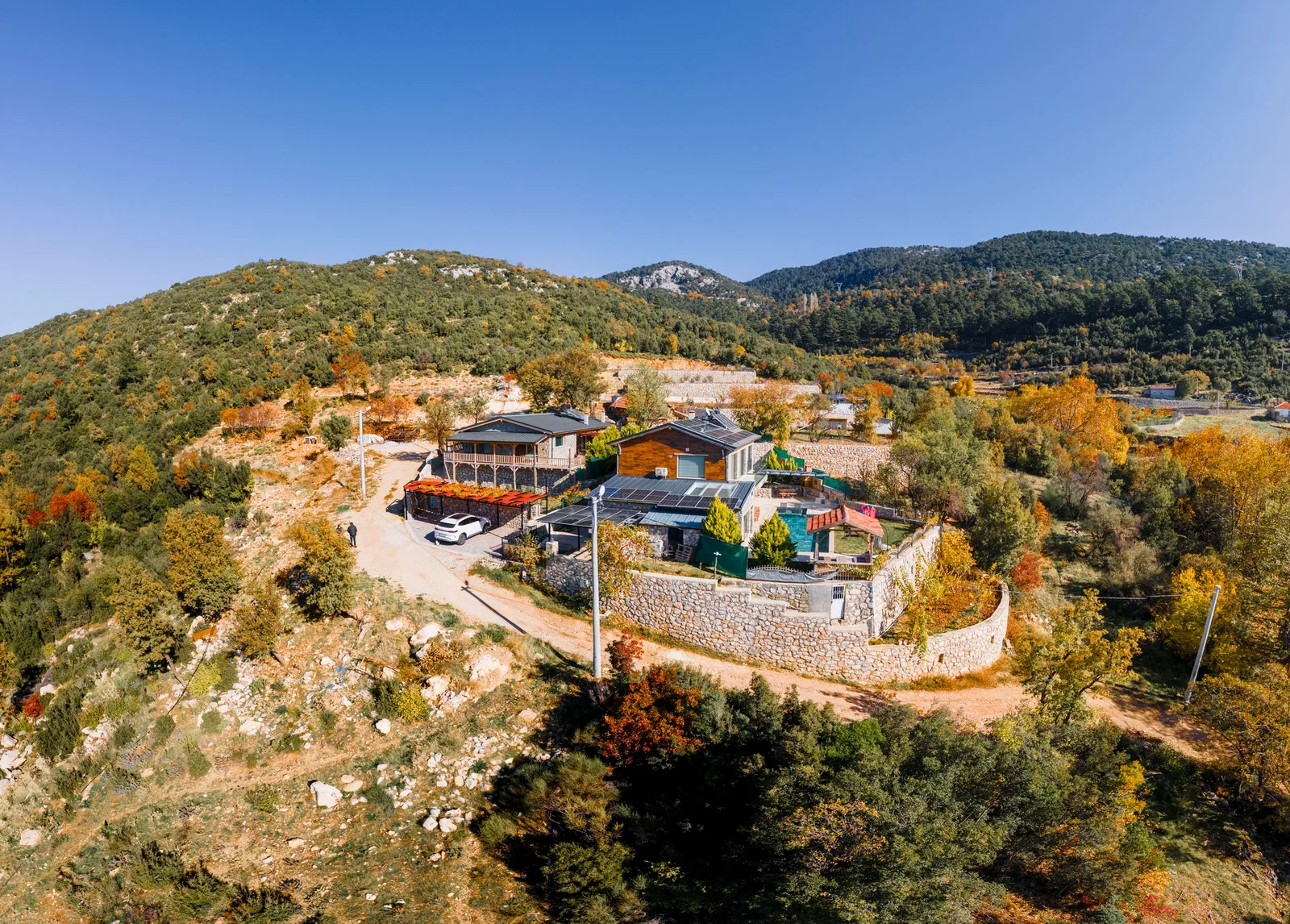 Fethiye’de Korunaklı, Isıtmalı Havuzlu, 3 Yatak Odalı, Kiralık Villa