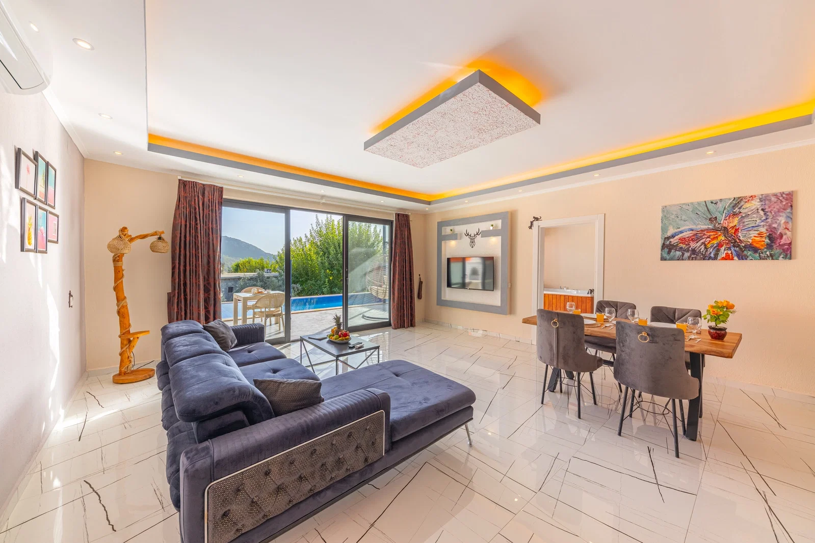 İslamlar’da Balayı Çiftlerine Uygun, Korunaklı Havuzlu, 1 Yatak Odalı, Kiralık Villa