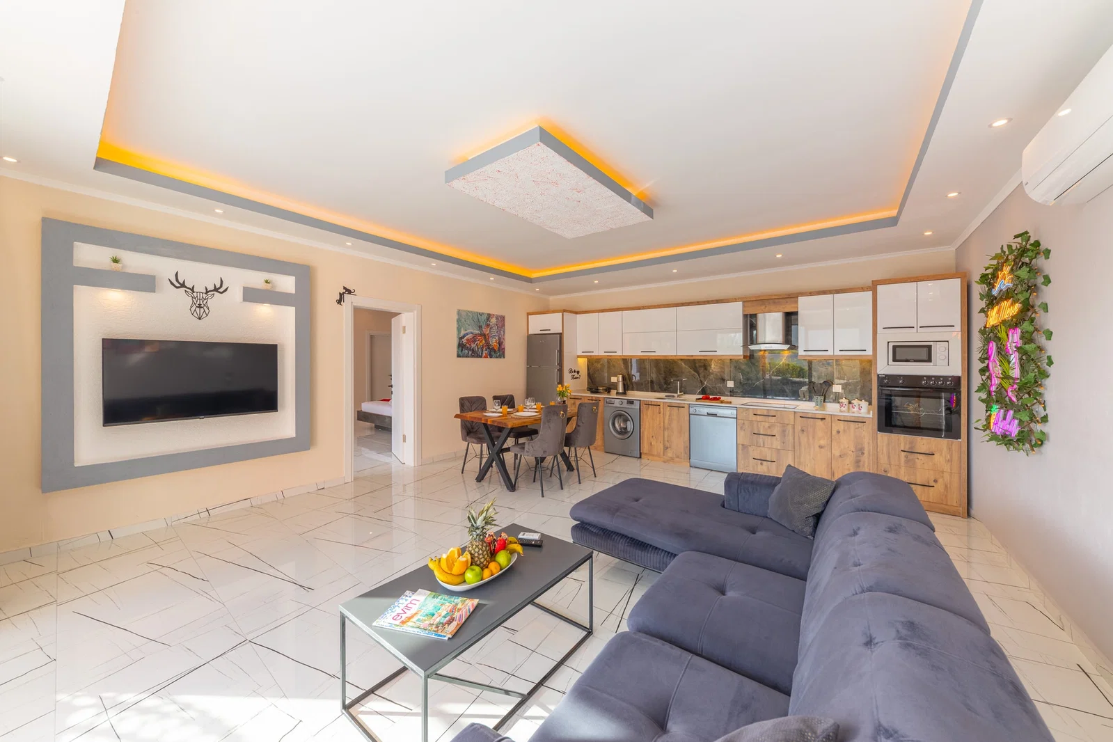 İslamlar’da Balayı Çiftlerine Uygun, Korunaklı Havuzlu, 1 Yatak Odalı, Kiralık Villa