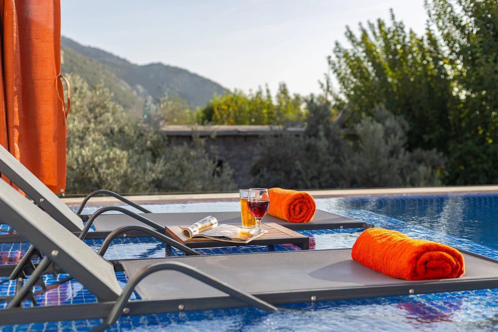İslamlar’da Balayı Çiftlerine Uygun, Korunaklı Havuzlu, 1 Yatak Odalı, Kiralık Villa