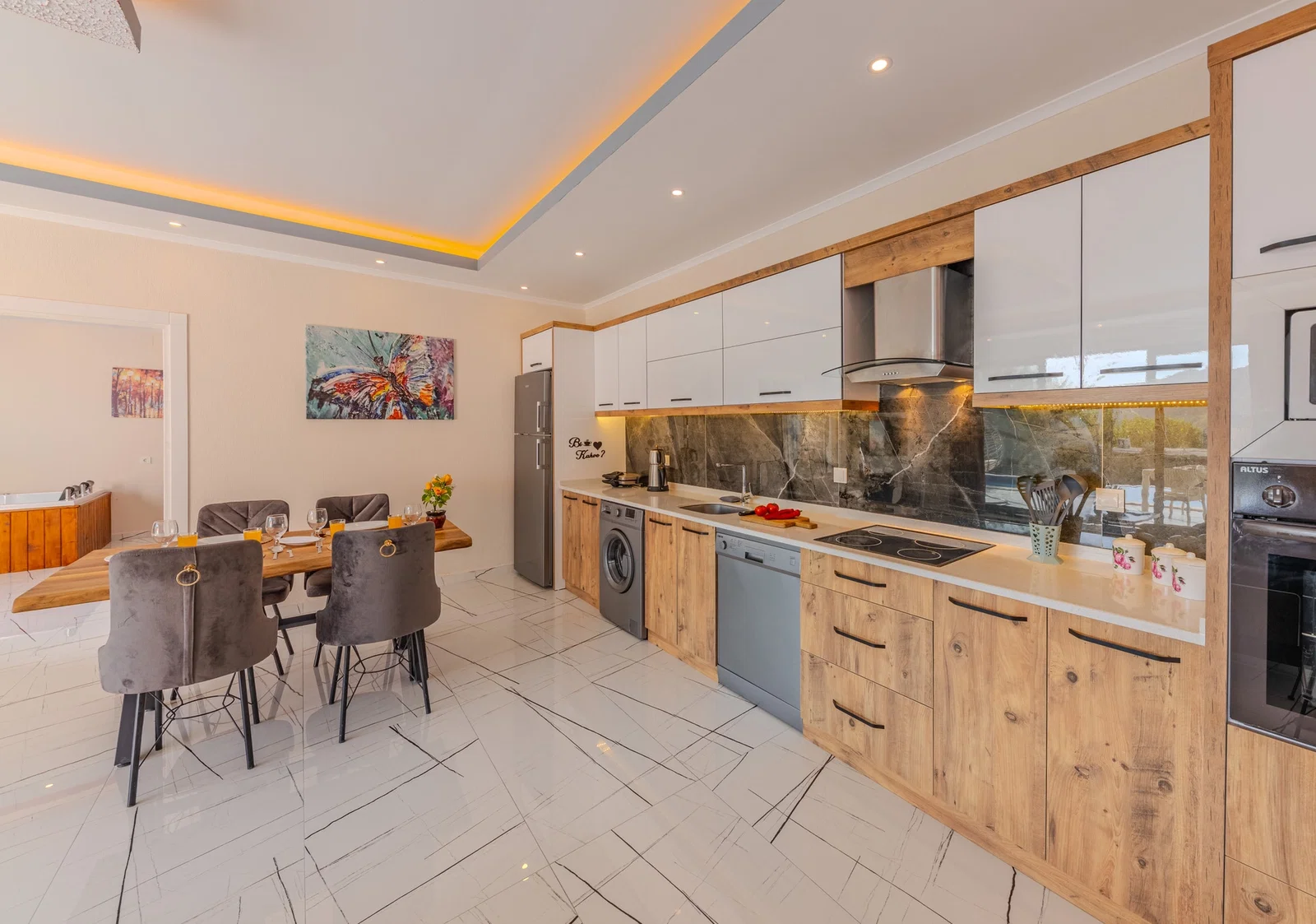 İslamlar’da Balayı Çiftlerine Uygun, Korunaklı Havuzlu, 1 Yatak Odalı, Kiralık Villa