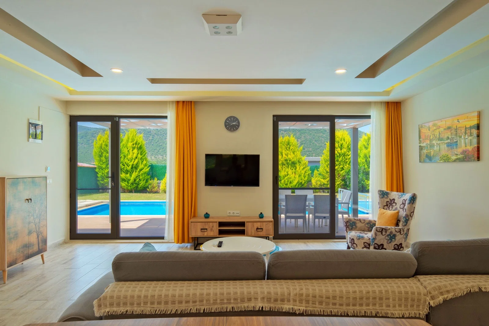 Fethiye’de Korunaklı, Çocuk Havuzlu, 5 Kişilik, Kiralık Villa