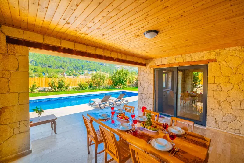 Sarıbelen’de korunaklı havuzlu kiralık villa, fotoğraf 15